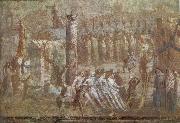 unknow artist Wall painting from Pompeii showing the story of the Trojan Horse Spain oil painting artist